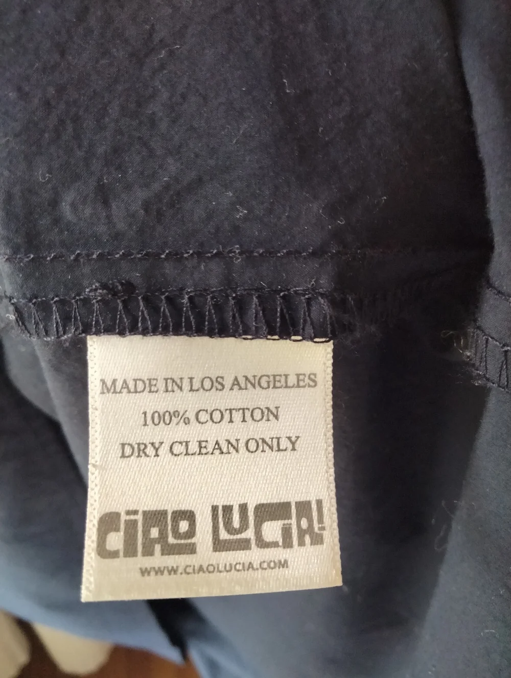 Ciao Lucia Navy Washed Cotton Maxi Dress with Spaghetti Straps - Picture 8 of 10